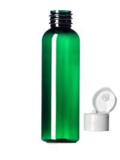 Plastic Green Bullet Bottles With Flip Top Cap 30 ml - 18/415 Neck - White- Essentially You Oils - Ottawa Canada