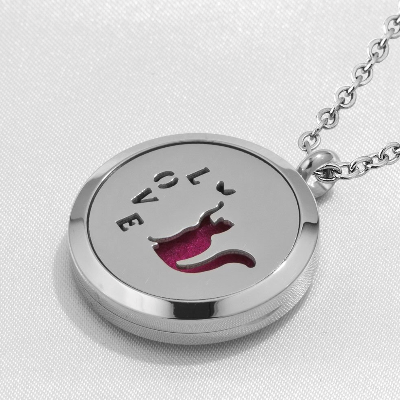 Love Cat Essential Oil Diffuser Necklace - Essentially You Oils