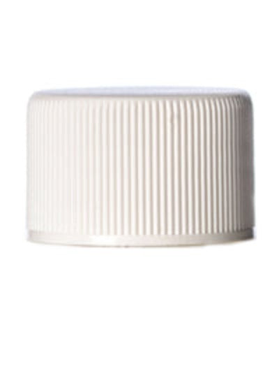 Load image into Gallery viewer, Ribbed Polypro Caps - White - 20/410 and 24/410 Neck - Essentially You Oils - Ottawa Canada
