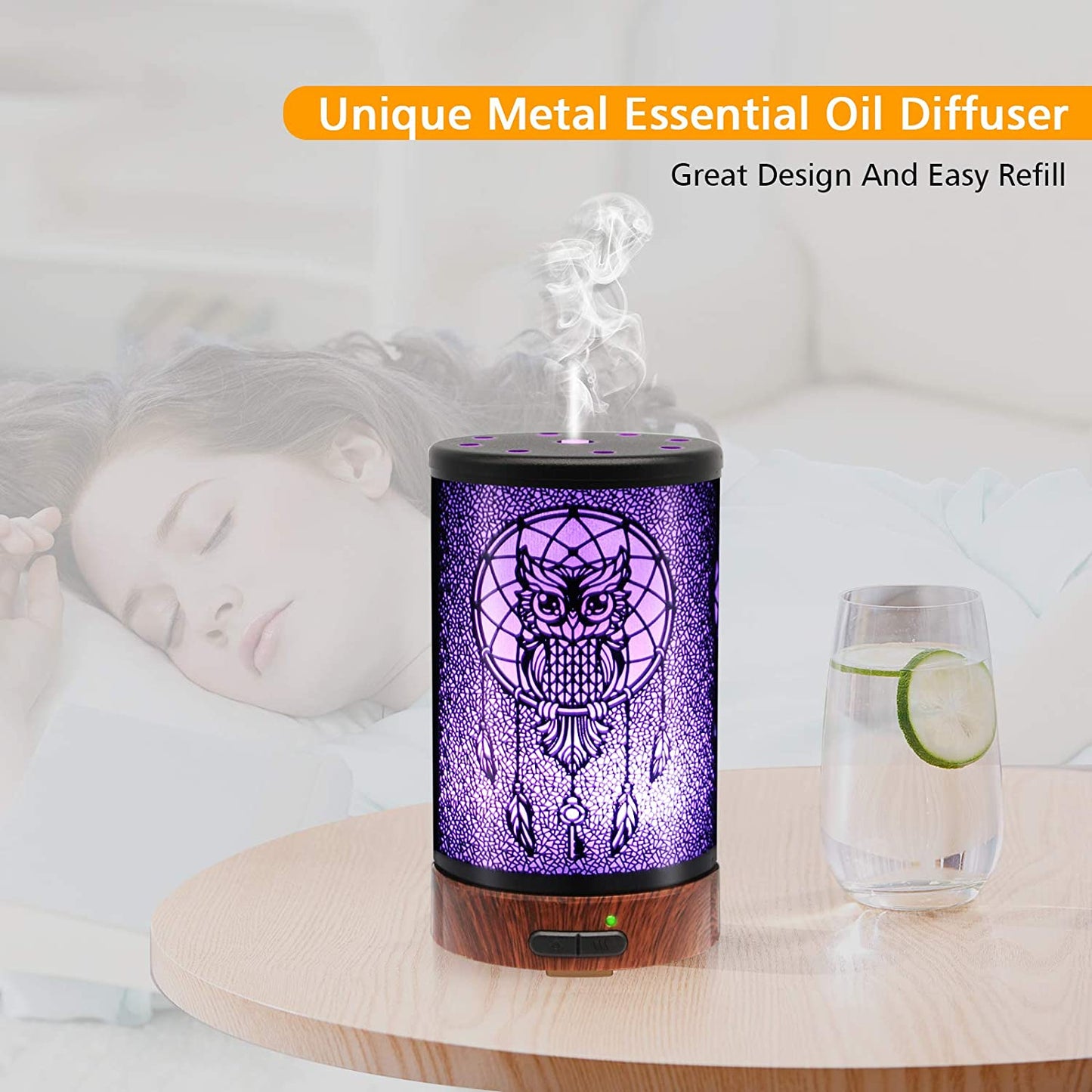 Load image into Gallery viewer, OWL DREAM CATCHER METAL DIFFUSER - Essentially You Oils - Ottawa Canada
